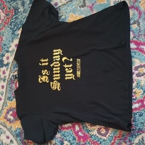 Nascar Women's"Is It Sunday Yet?" Black Gold Tee XL